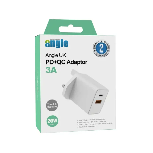 ANGLE PD + QC Adapter 3A