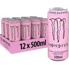 MONSTER ENERGY Ultra Strawberry Dreams (Zero Sugar) - 500ml