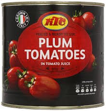 KTC Plum Tomatoes in Tomato Juice - 2.5kg